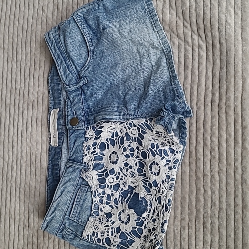Crochet Jean Shorts